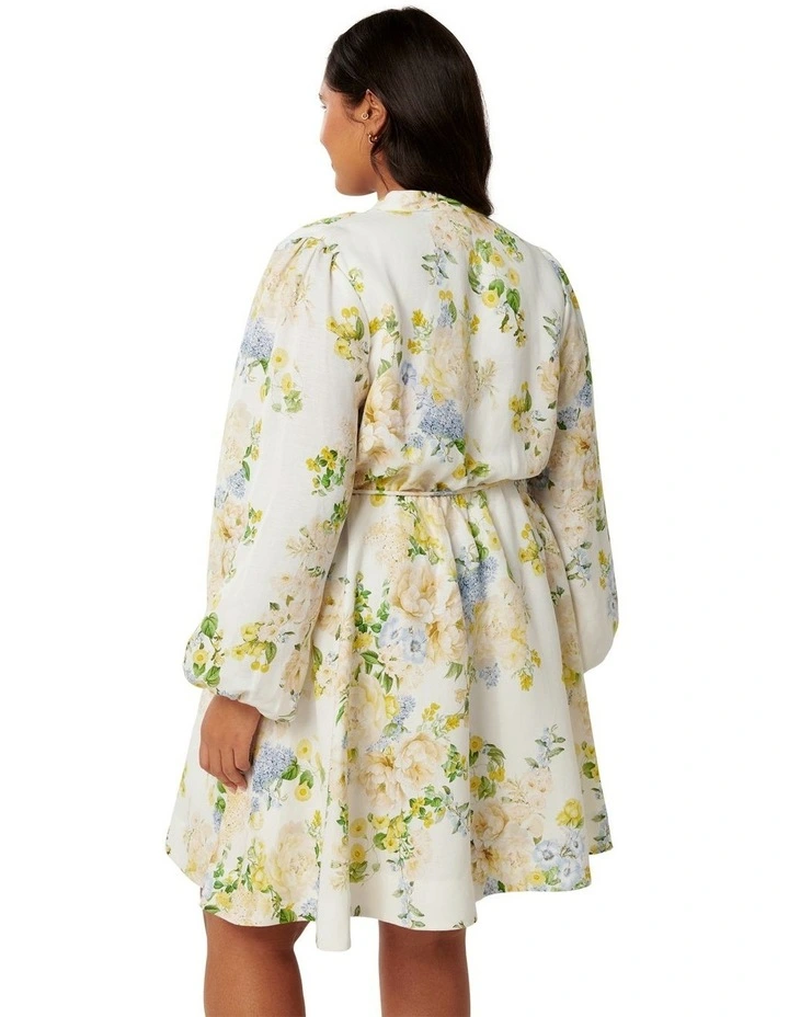 Annalise Fluted Mini Dress in Multi image 2