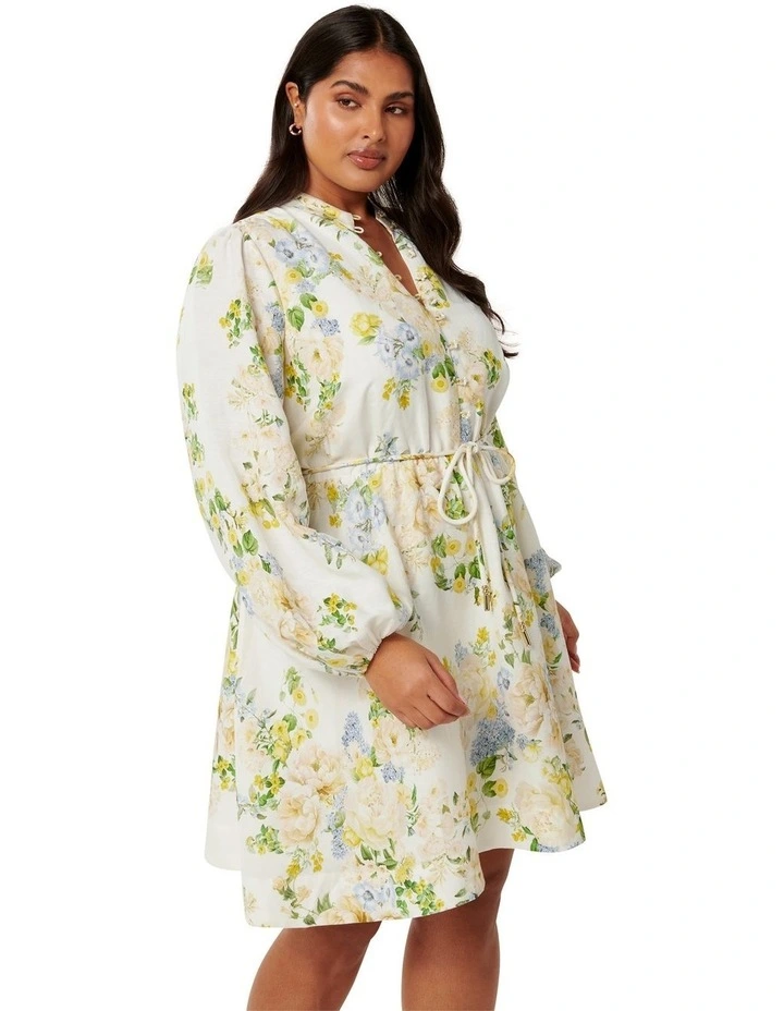 Annalise Fluted Mini Dress in Multi image 3