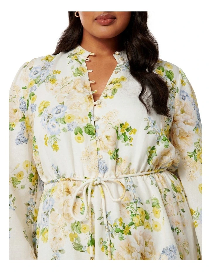 Annalise Fluted Mini Dress in Multi image 4
