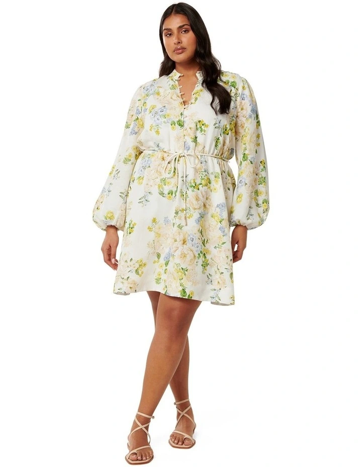 Annalise Fluted Mini Dress in Multi image 5