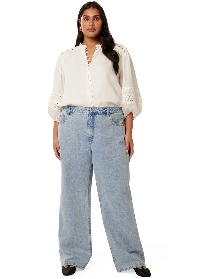 Tatiana Trim Blouse in White image 5