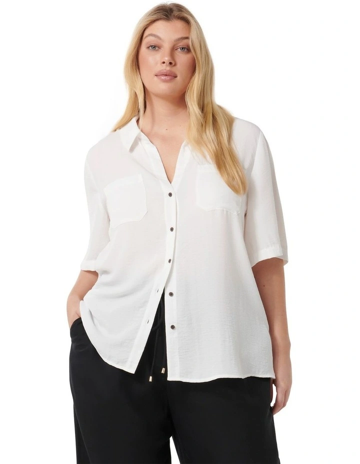 Esther Short Sleeves Shirt in White image 1