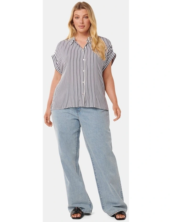 Rhea Striped Shirt in Navy/White image 5