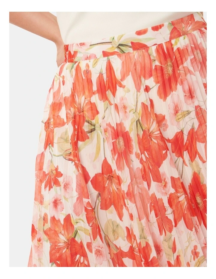 Aurora Pleated Maxi Skirt in Multi image 4