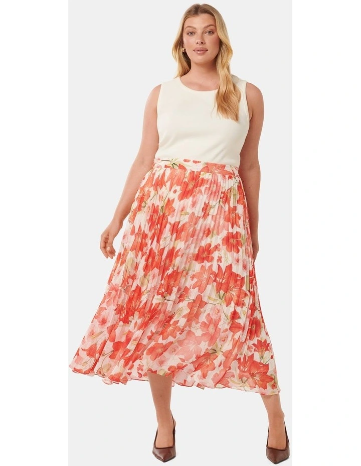 Aurora Pleated Maxi Skirt in Multi image 5
