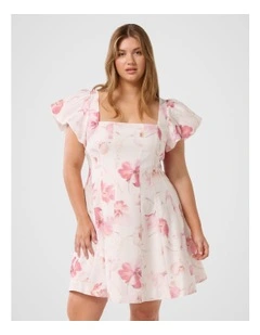 Josie Square Neck Mini Dress in Pink
