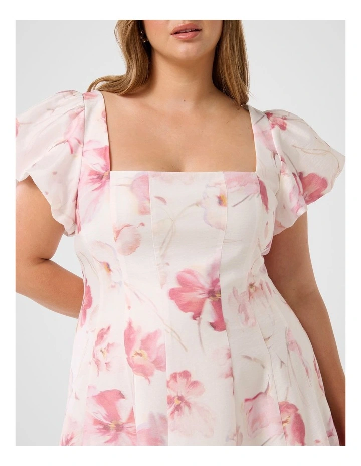Josie Square Neck Mini Dress in Pink image 4