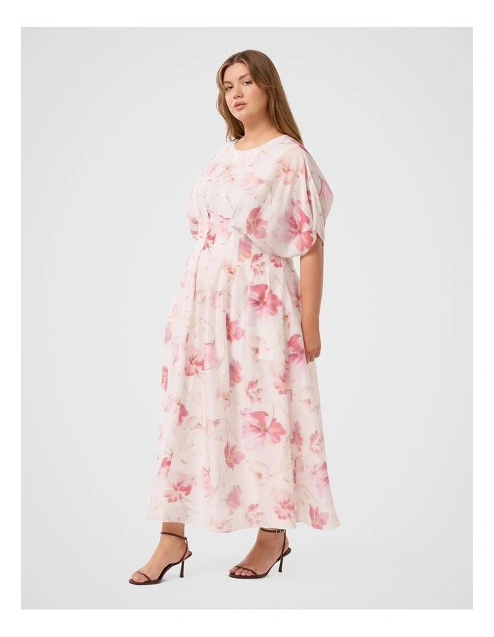 Eve Seam Detail Midi Dress in Pink image 3
