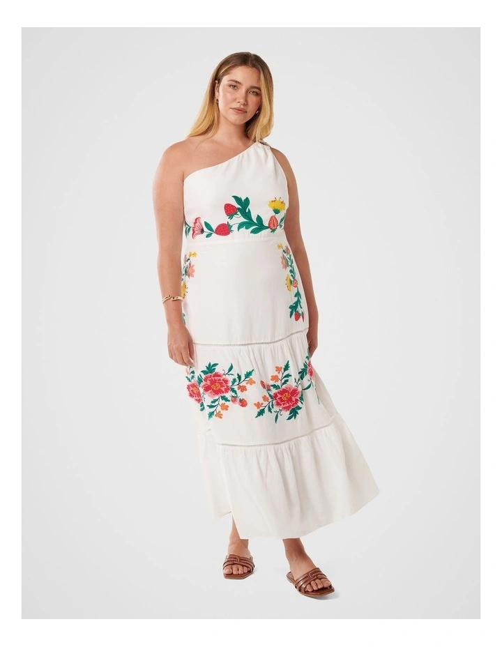 Ollie One Shoulder Maxi Dress in Multi image 1