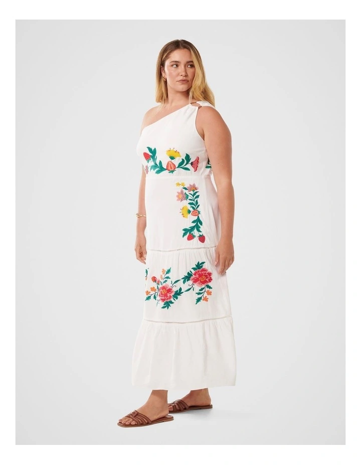 Ollie One Shoulder Maxi Dress in Multi image 3
