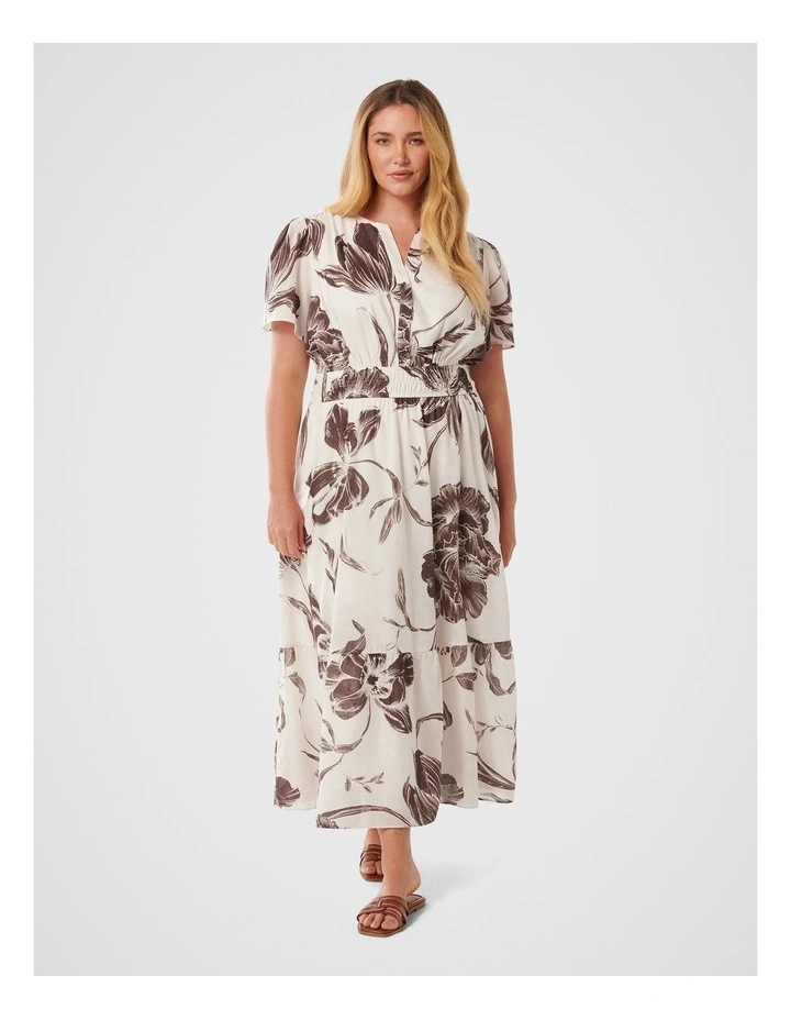 Eleanor Short Sleeves Dress in Multi image 1