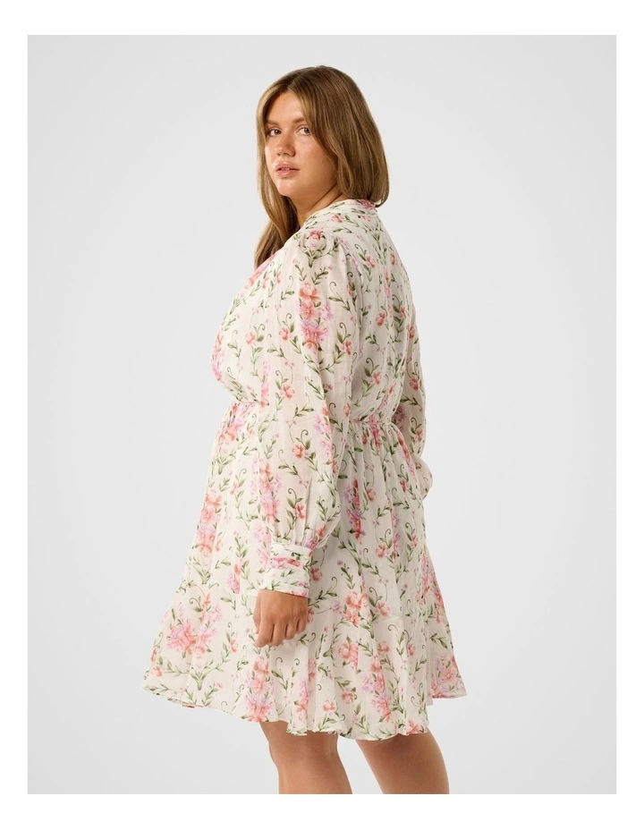 Tina Long Sleeved Mini Dress in Multi image 2