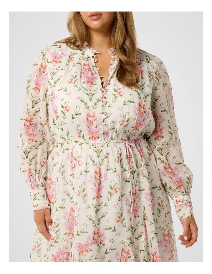 Tina Long Sleeved Mini Dress in Multi image 4