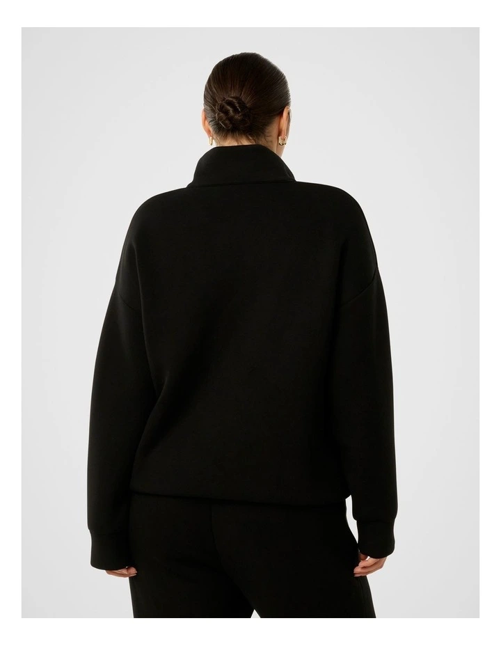 Lya Lounge Satin Trim Jumper in Black image 2