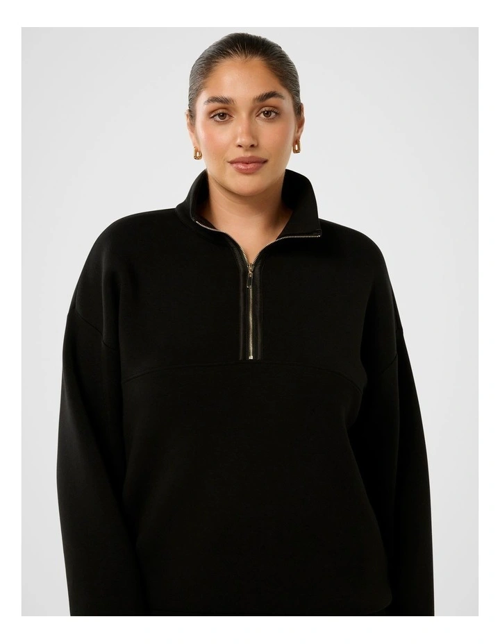 Lya Lounge Satin Trim Jumper in Black image 4
