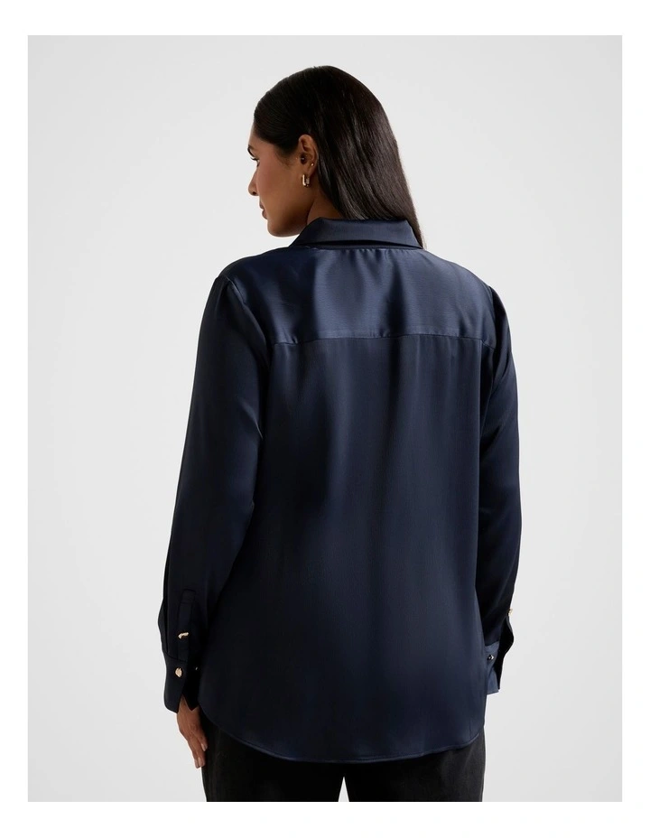 Fiona Textured Shirt in Navy image 2