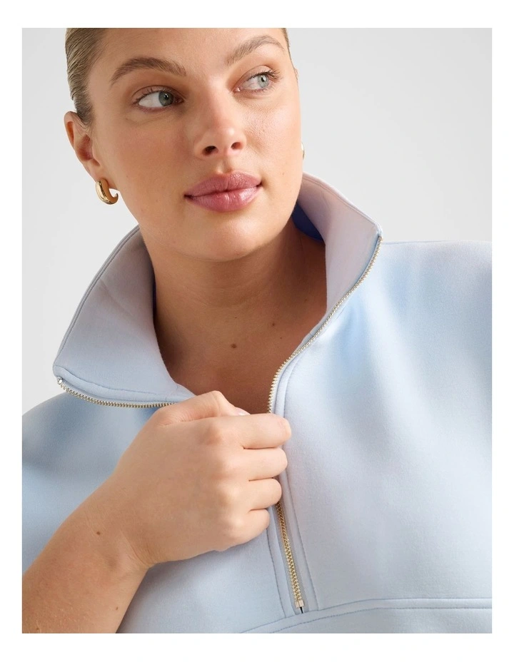 Anela Stand Neck Sweater in Red image 4