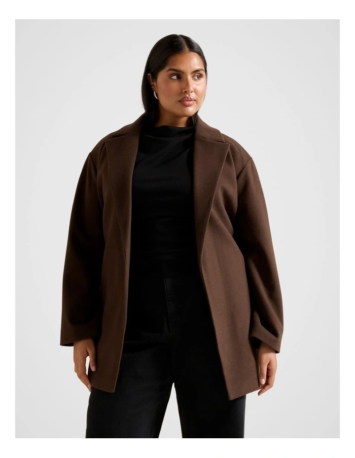 Cassie Single Breasted Coatigan in Red image 1