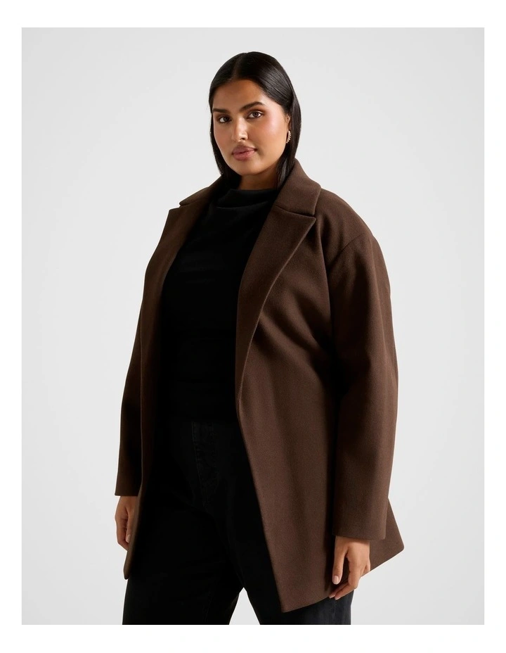 Cassie Single Breasted Coatigan in Red image 3