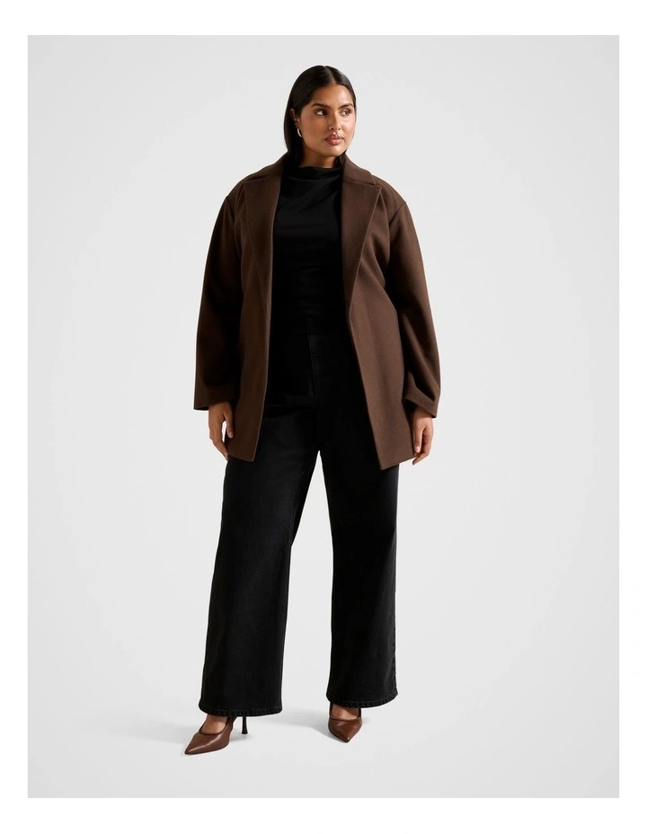 Cassie Single Breasted Coatigan in Red image 5