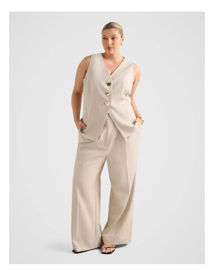 Lulu Wide Leg Pant in Cream image 5
