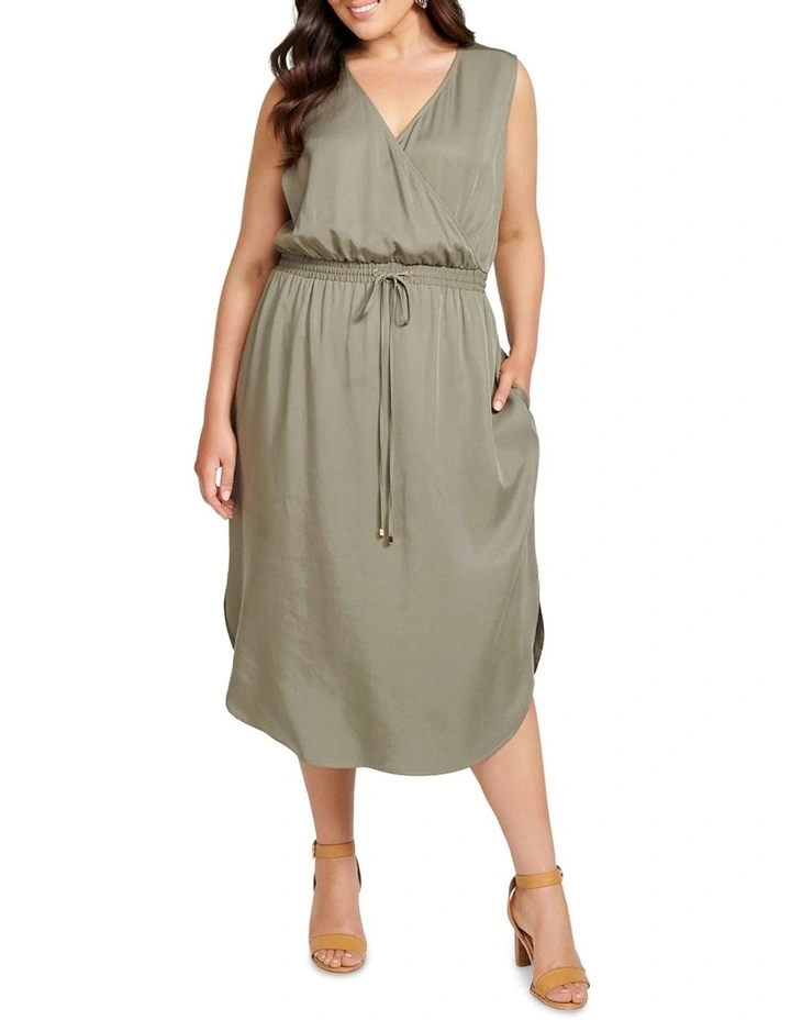 Ivy Elastic Waist Curve Midi Dress image 1