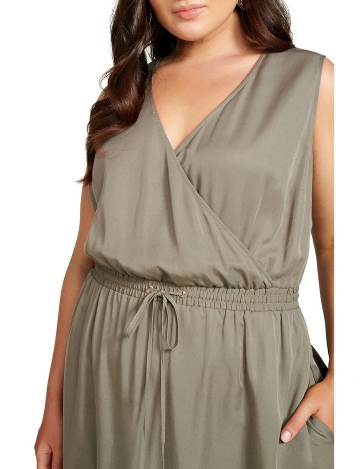 Ivy Elastic Waist Curve Midi Dress image 2