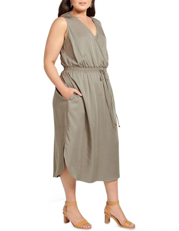 Ivy Elastic Waist Curve Midi Dress image 3
