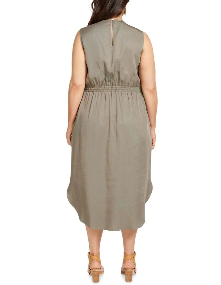 Ivy Elastic Waist Curve Midi Dress image 4