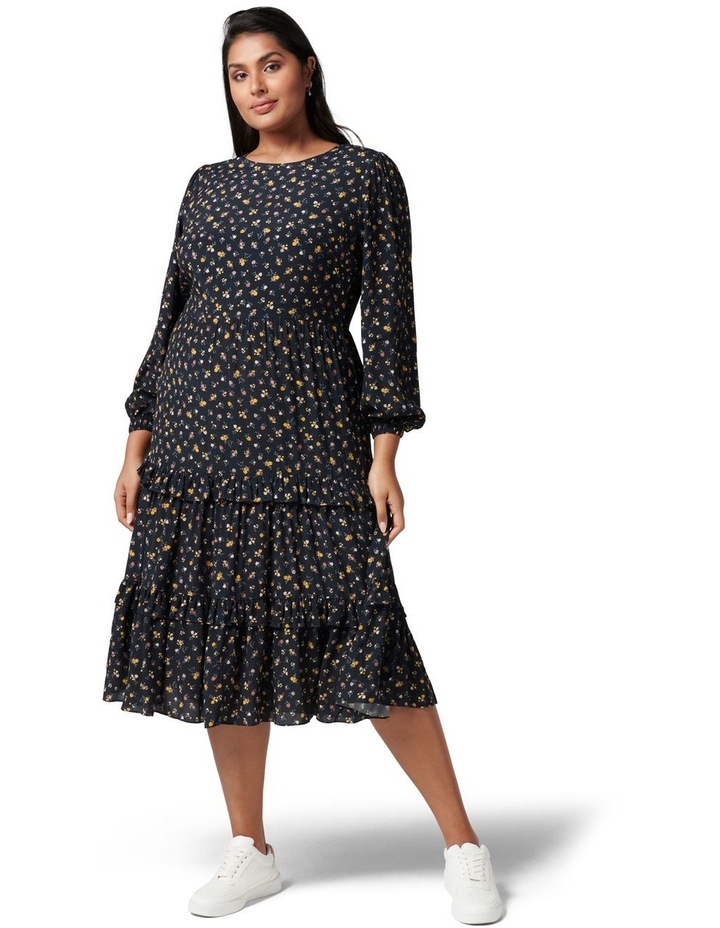 Selma Long Sleeve Tiered Midi Augusta Ditsy