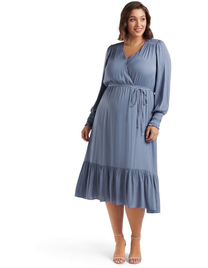 Alison Tiered Midi Dress Blue