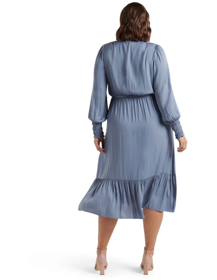 Alison Tiered Midi Dress Blue image 2