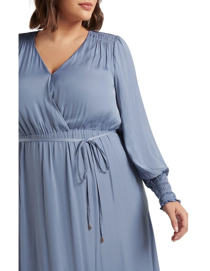 Alison Tiered Midi Dress Blue image 4