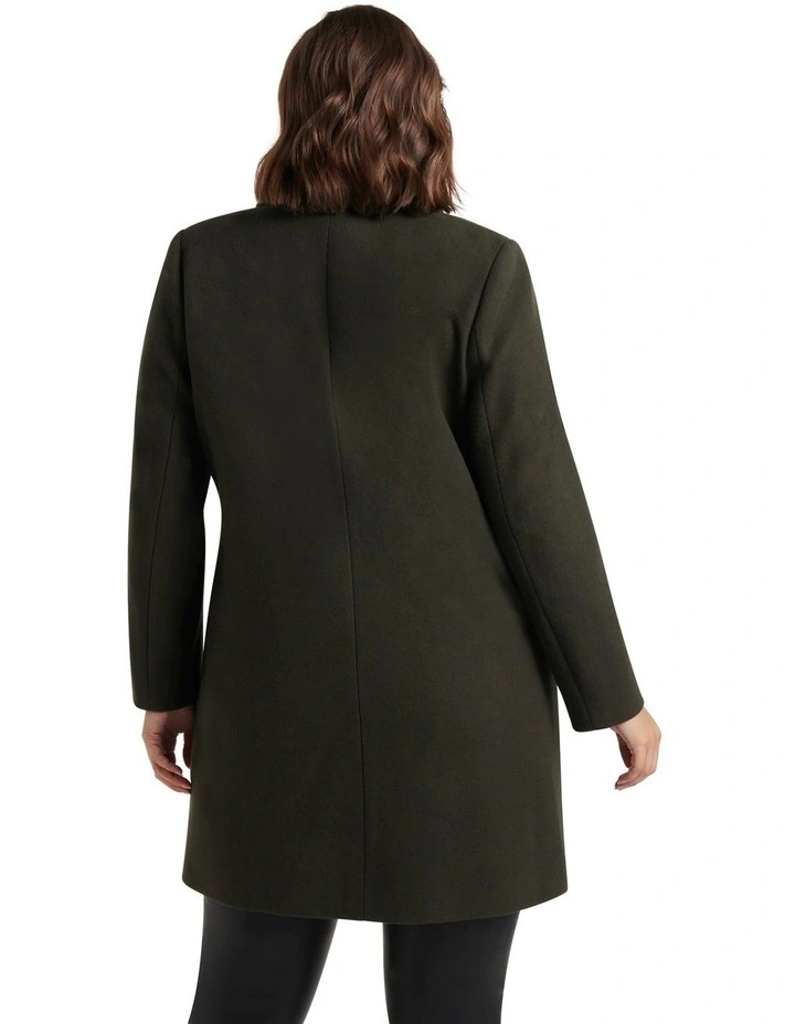 Cleo Single Breasted Coatigan Dark Khaki image 2