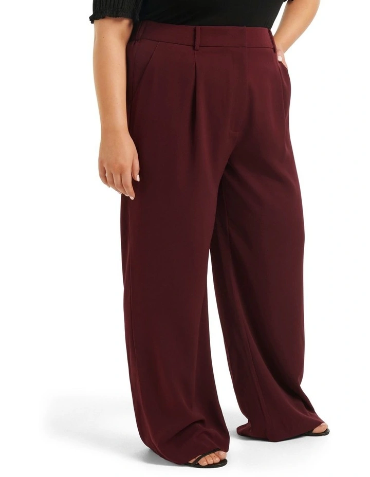 Primrose High Waisted Pants in Red image 3