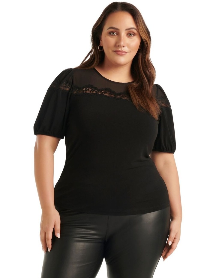 Tanya Lace Spliced Top in