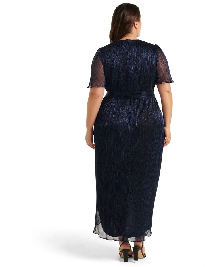 Carolina Flutter Midi Dress in Navy image 2