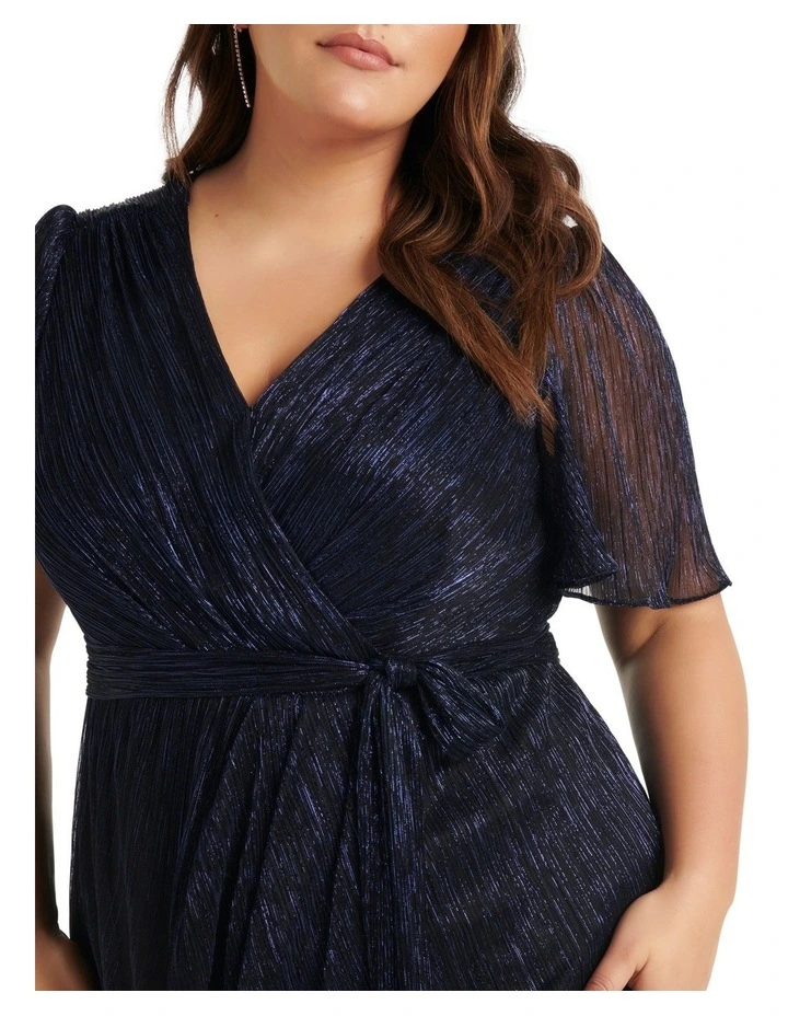 Carolina Flutter Midi Dress in Navy image 4