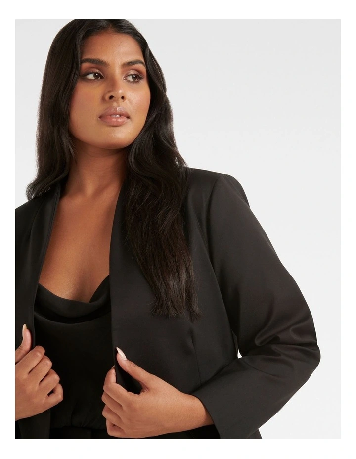 Alice Fitted Blazer in Black image 4