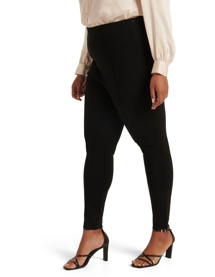 Zoey Ponte Pant in Black image 3