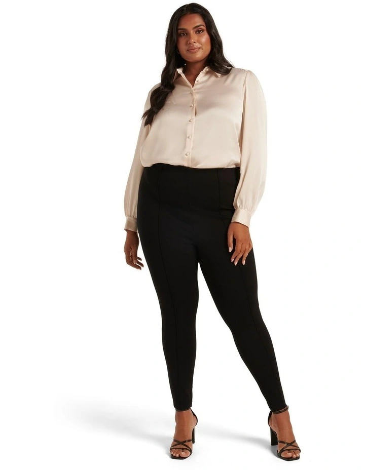 Zoey Ponte Pant in Black image 5