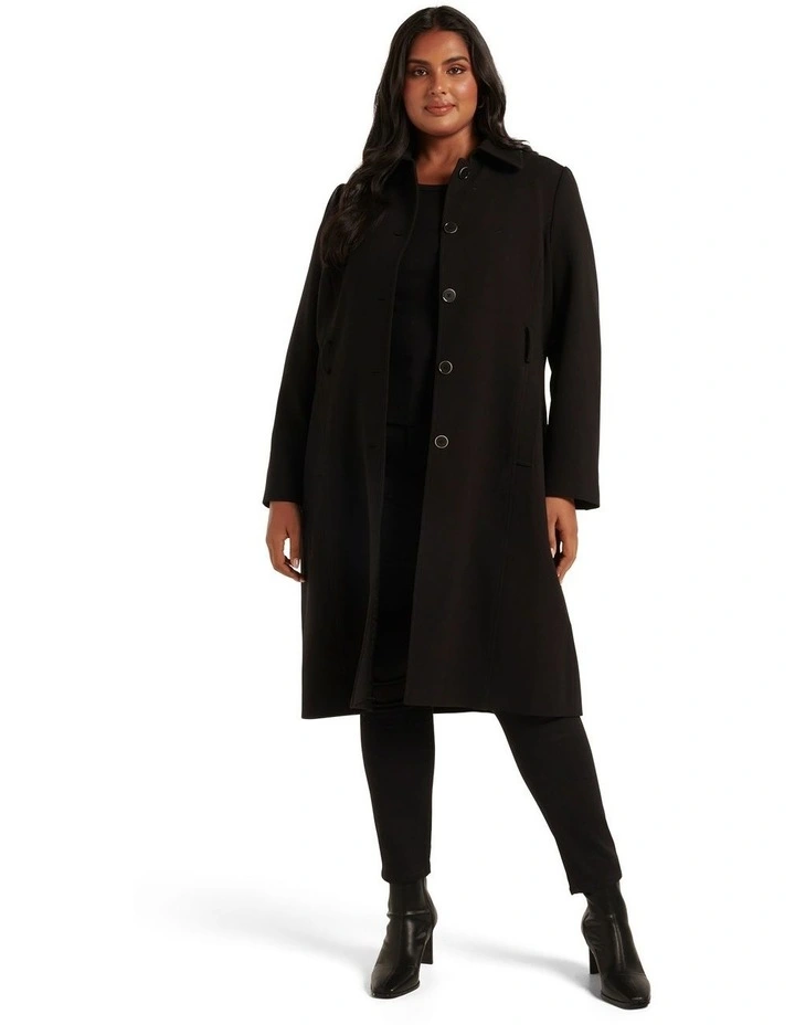 Cassie Trench Mac Coat in Black image 1