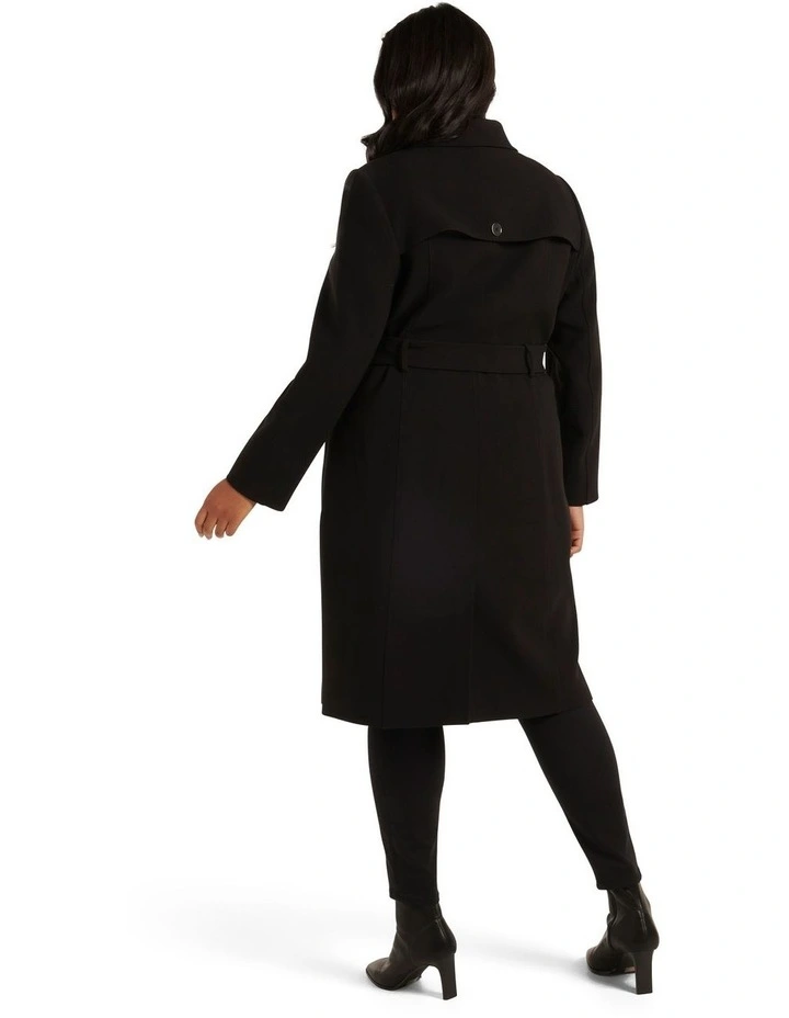 Cassie Trench Mac Coat in Black image 2