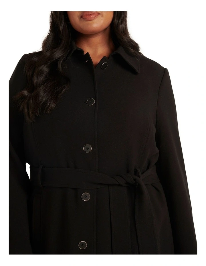 Cassie Trench Mac Coat in Black image 4