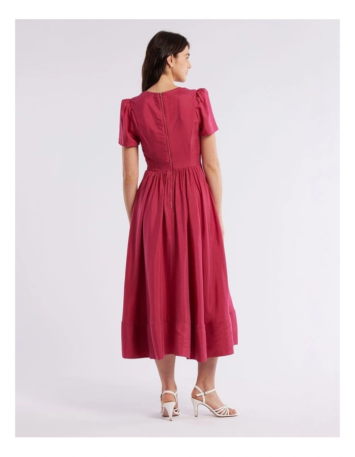 Arabella Midi Dress in Raspberry image 2