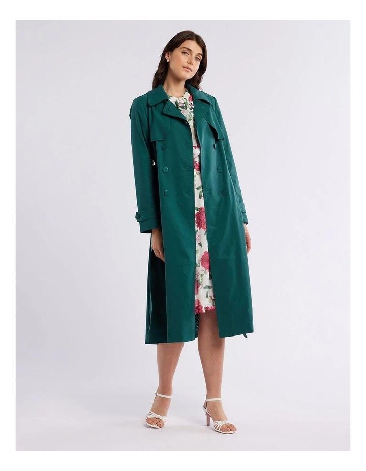 Review Miley Trench Coat In Emerald MYER