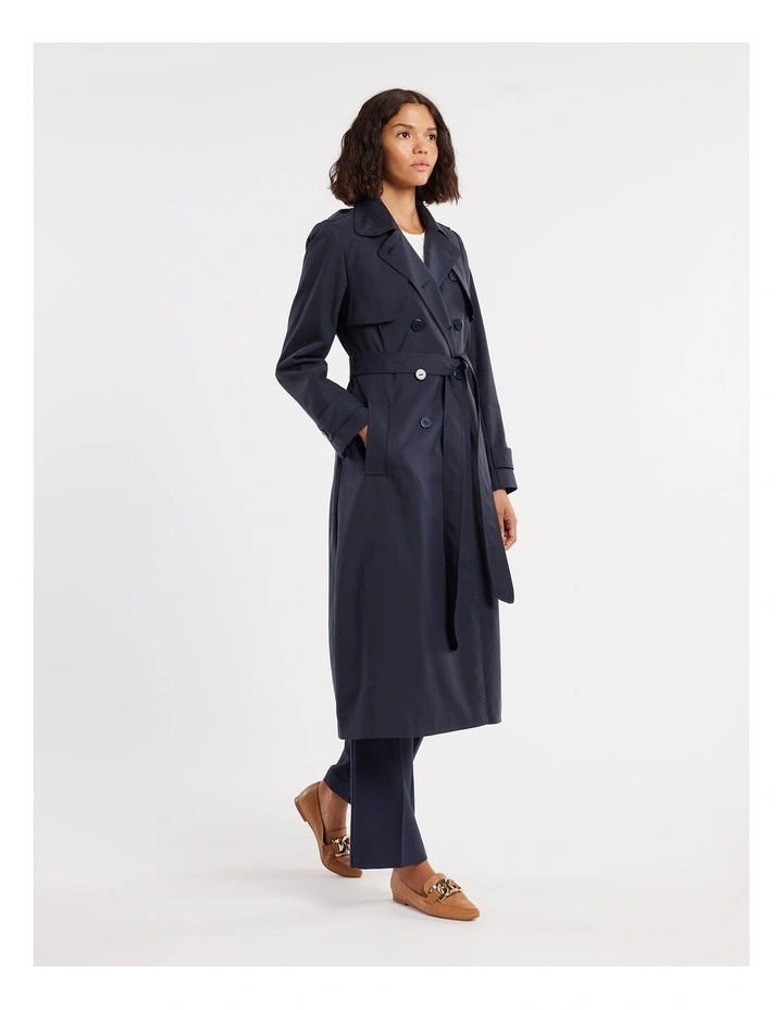 Miley Trench Coat in Navy image 4