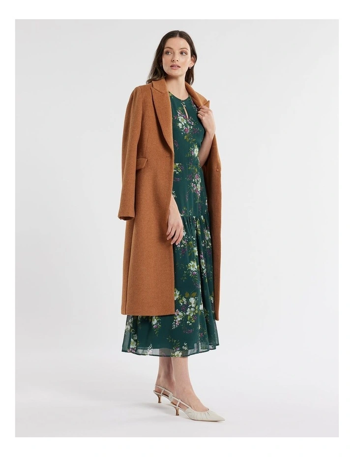 Woodland Bloom Midi Dress in Green image 5