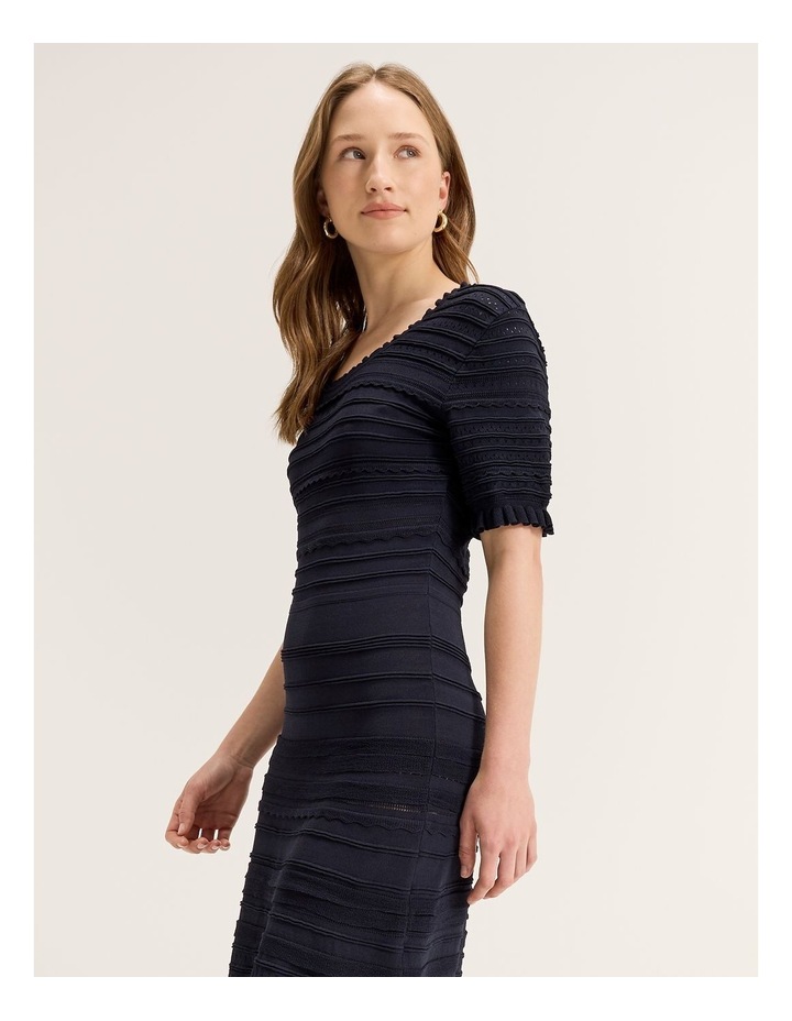 Le Jardin Knit Dress in Ink image 4