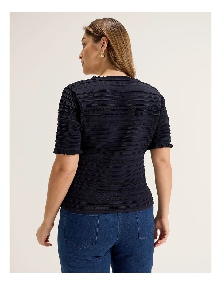 Le Jardin Knit Top in Ink image 2